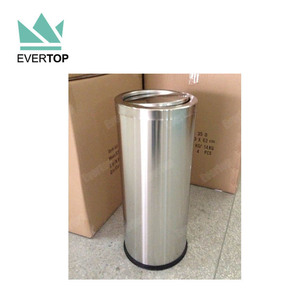 صندوق قمامة من الفولاذ المقاوم للصدأ بغطاء باب دوار - Product Image 4
