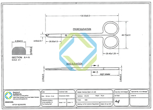Stainless Steel Stitch Remover Scissors Manual Basis of <b>Surgical</b> <b>Instruments</b> - Product Image 5