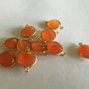 Chapelet cornaline plaqué 5 MM connecteur chaîne chapelet fantaisie faisant des bijoux pour collier chaîne en gros produit en vrac - Product Image 1