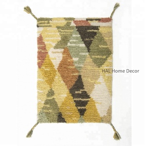 Wholesale Modern Rug, Indian Handmade Shaggy Carpet Floor Rug, Moroccan Hand Knotted <b>Wool</b> Area Rugs - Product Image 3