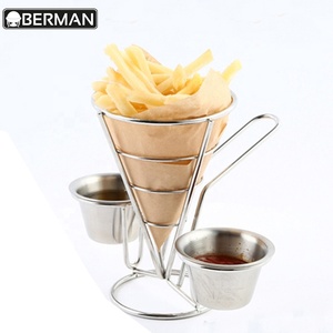 Burger attrezzature ristorante Chip <span class=keywords><strong>Mini</strong></span> Frittura Cestini Friggitrice In Acciaio Inox Cestello Che Serve - Product Image 3
