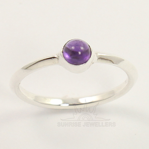 Anillo de amatista hecho a mano 925 joyería de plata de ley sólida piedra preciosa de amatista Natural joyería fina joyería de plata de ley - Product Image 1
