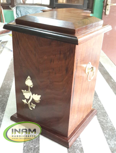 INAM หัตถกรรมที่สวยงามและออกแบบแฮนด์เมดไม้โบราณโกศเผาโกศสำหรับขี้เถ้า - Product Image 3