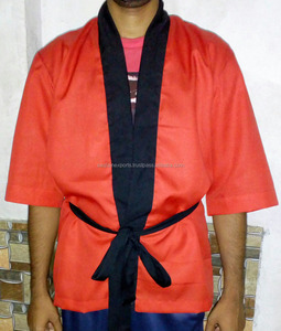 Tenue d'arts martiaux Happi Coats unisexe, robe de Taekwondo personnalisée, uniforme de sport, kimono japonais, robe de judo et de karaté avec ceinture - Product Image 1