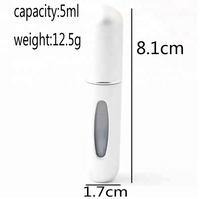 Bouteille avec Spray de parfum vide en aluminium, 5ml, pour le voyage, portable