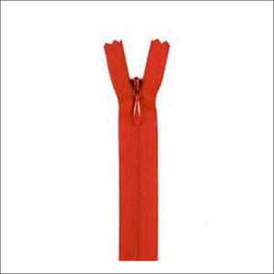 3# Open-end Auto Lock Nylon Invisible Zipper for Bridal Wedding Dress Red 100 Length - Product Image 2