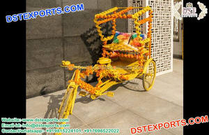 Traditional Rickshaw <b>for</b> Wedding Photography Decorative Rickshaw <b>for</b> Photo Booth Decoration New Stylish Wedding Tricycle - Product Image 4
