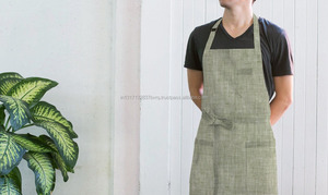 Delantales de cocina de cintura de algodón para hombre de calidad superior accesorios de cocina - Product Image 3