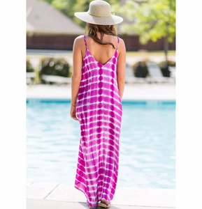 Robe de plage Maxi en rayonne tendance 2019, vêtements de plage, en rayonne, teinture Spaghetti - Product Image 2