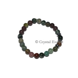 Hot Sell 8mm <b>Indian</b> Agate Fancy Jasper Crystal Stretch agate Beaded Bracelet New Design Fancy Agate Bracelets - Product Image 1