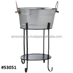 Enfriador de vino decorativo hecho a mano para el hogar, Hotel, Cubo de vino usado, Cubo de vino a prueba de fugas con soporte para fiesta - Product Image 3