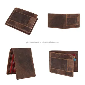 Teen Boy's wallets high quality hot selling large spacious zipper high quality men's cow leather wallet