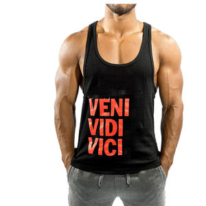 Venta al por mayor personalizado Stringer Tank Top Logo Plus Size Plain Fitness Gym Wear Singlets Work Out Men's Tank Top para hombres - Product Image 4