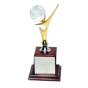 แก้วคริสตัลทรงปืนพกทองเหลืองขัดเงาสำหรับเป็นของขวัญทางธุรกิจ - Product Image 1