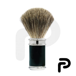 Blaireau de rasage en métal à manche noir avec les meilleurs poils de blaireau pour salon de coiffure et kit de toilettage pour hommes-Blaireau de rasage à long manche OEM - Product Image 3