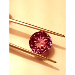 Corte cóncavo de Alejandrita creado en laboratorio redondo de 11mm a precio mayorista - Product Image 1