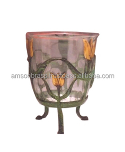 Support de bougie de Noël en verre et métal fait main, écologique, best-seller, pour la décoration de la maison - Product Image 3