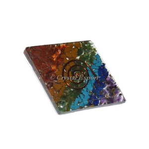 Affordable Healing Product Bonded Seven Chakra <b>Orgonite</b> Rhombus Cabs Set - Product Image 1
