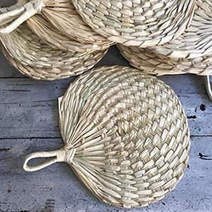 พัดสานมือพับได้ สไตล์พื้นเมือง ผลิตจากฟาง/มือ ทำในเวียดนาม ติดต่อ +84-907 377 828 (Viber/WhatsApp/Zalo) - Product Image 2