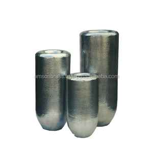 Macetas y macetas rectangulares de aluminio martillado - Product Image 2