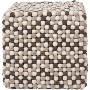 Gros laine feutre tricoté pouff - Product Image 1