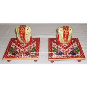 ภาพวาดหินอ่อนสีทองพิเศษพระพิฆเนศ Choki - Product Image 1