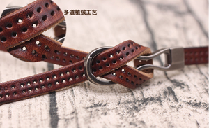 Cinturón hueco de cuero genuino hecho a mano - Product Image 4