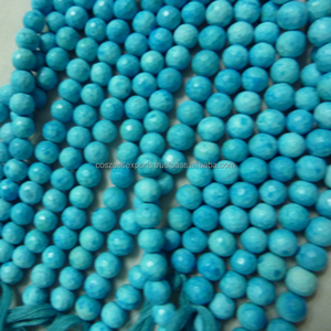 Cuentas redondas naturales de piedra verde turquesa, piedras preciosas coloridas para la fabricación de joyas y manualidades - Product Image 2
