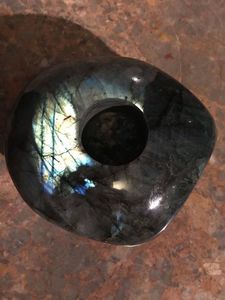 Bougeoir en pierre naturelle en Labradorite, bougeoir en agate naturelle, vente en gros - Product Image 2