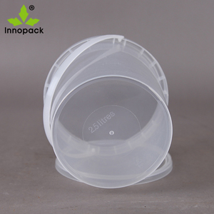 Cubo de plástico de prueba de grado alimenticio japonés, 1L, con color transparente, con tapa y Asa - Product Image 6