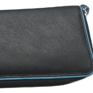 Portefeuille en cuir véritable pour femmes Multi-Color Bohemian Style Embroidery Diamonds Letters Long Zipper Closure RFID Pearl Candy - Product Image 1