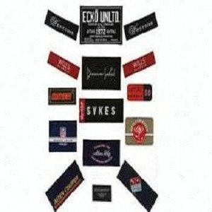 Etiqueta tejida personalizada de damasco barata para etiquetas tejidas de ropa - Product Image 1