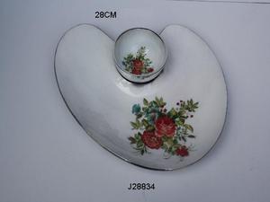 Bol en aluminium coulé à motif floral de haute qualité bol de service en métal bol de service en émail à salade utilisation cadeau disponible prix de gros - Product Image 4