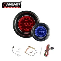 Prosport 52mm Plastik LCD Digital Pengukur Suhu Air Rentang 40-140 Derajat Untuk Mobil 2 Warna Model OEM/ODM 216EVOWT Garansi 1 Tahun