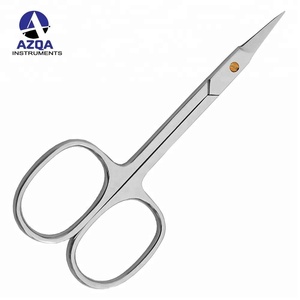 Tijeras para Uñas de Acero Inoxidable al por Mayor, Hojas Curvas de 3.5 Pulgadas, Tijeras para Cutículas con Acabado Satinado, Tijeras de Belleza para Manicura - Product Image 5