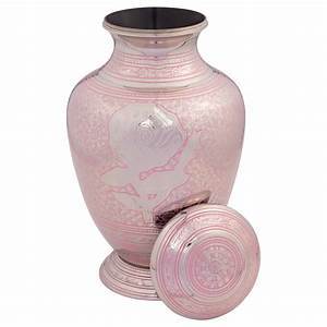 โกศสำเร็จรูปสีงาช้างดีไซน์ดอกไม้สวยงามสำหรับผู้ใหญ่ - Product Image 3