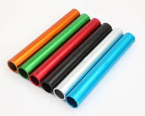 Kualitas tinggi kustom Logo 2.8CM 3.8CM warna-warni olahraga Track Race atletik aluminium Aloi Track relay batons untuk anak-anak