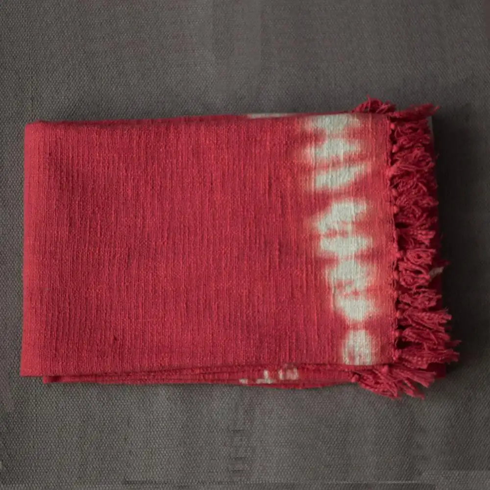 लाल ब्लॉक प्रिंट लक्जरी कपास फेंक कंबल के लिए घर सजावट कमरे में रहने वाले सजावट के लिए थोक फेंक