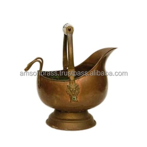 Accessoires de cheminée, seau à charbon martelé antique - Product Image 4