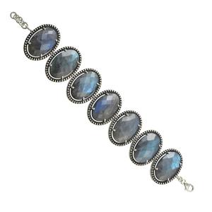 Bracelet simple en pierre de labradorite en argent sterling 925 de haute qualité pour femme - Product Image 3