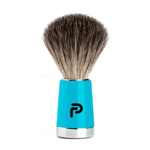 Blaireau de rasage pour hommes de qualité supérieure avec poils de blaireau avec logo personnalisé et poignée en métal prix de gros pour les barbiers - Product Image 5