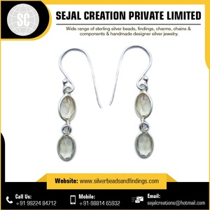 Wholesale Price 925 Sterling <b>Silver</b> <b>Earrings</b> with Gemstone Gold Plated <b>Pearl</b> and Opal for Wedding Engagement Party or Gift - Product Image 5