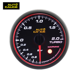 Medidor de Presión de Turbo con Retroiluminación LED de 60 mm y 25 mm, con Barra Psi, Eléctrico, Blanco/Ámbar, Anillo de Ángel, Fácil Instalación - Product Image 1