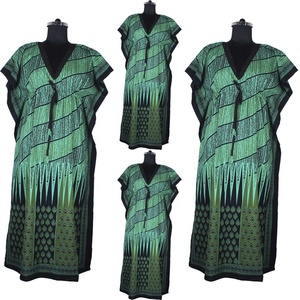 Caftán largo de ala de murciélago especial para damas, caftán estampado a mano, caftán indio hecho a mano, caftán Abaya, caftán árabe Jalabiya Dubai - Product Image 1