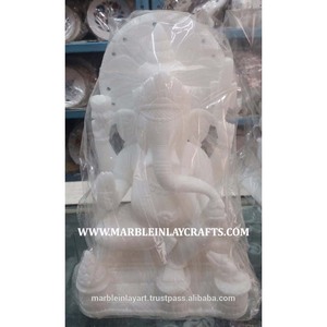 White Marble Indian God Ganesh Statue - Product Image 1