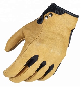 Guantes de Motociclismo de Cuero Transpirable Negro de Alta Calidad Personalizados OEM con Protección para Motocross - Product Image 3