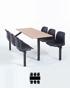 Muebles de comedor escolares de construcción de metal duradero para aulas y áreas de comedor - Product Image 3