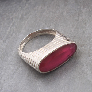 ดี Crafted 925เงินสเตอร์ลิงพระราชพลอยทับทิมแหวนเครื่องประดับขายส่งผู้ผลิตแหวนเงิน - Product Image 2