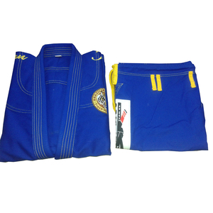 BJJ GI BJJ-KIMONO personalizado, azul, con costuras amarillas, 2022 - Product Image 1