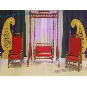 Bonzer Wedding Swing <b>Decorations</b> Iraq Mehndi Stage <b>Decoration</b> With Swing Mehndi Stage Metal Swing <b>Set</b> Customized Jhoola <b>Set</b> USA - Product Image 1